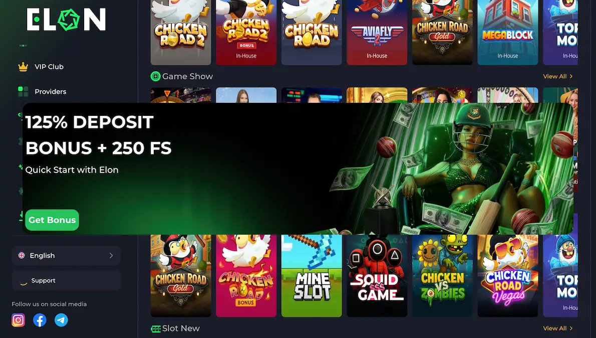Elon Casino Bonus for New Players from Bangladesh