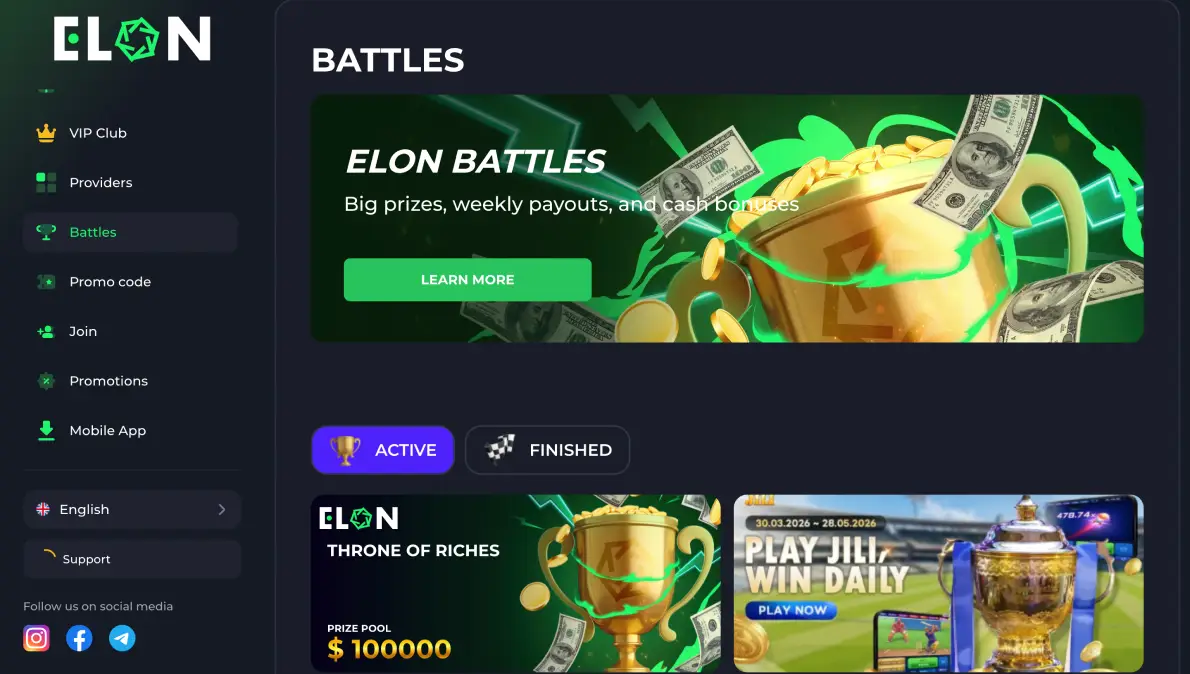 Elon Online Casino Tournaments