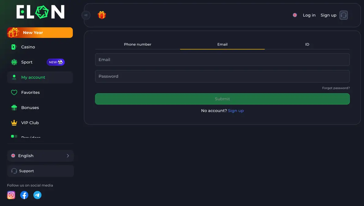 How to log in to your Elon Casino account